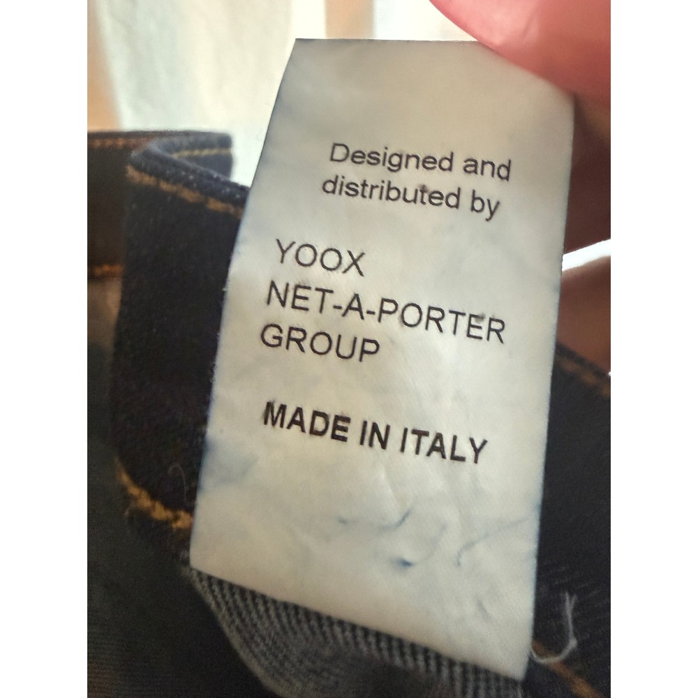 8 by YOOX Wide Leg Jeans Indigo Blue High Waist Made in Italy Size 29 - Picture 6 of 7